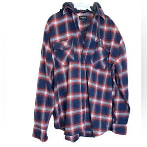 Gioberti Xl flannel shirt with removable‎ hood
